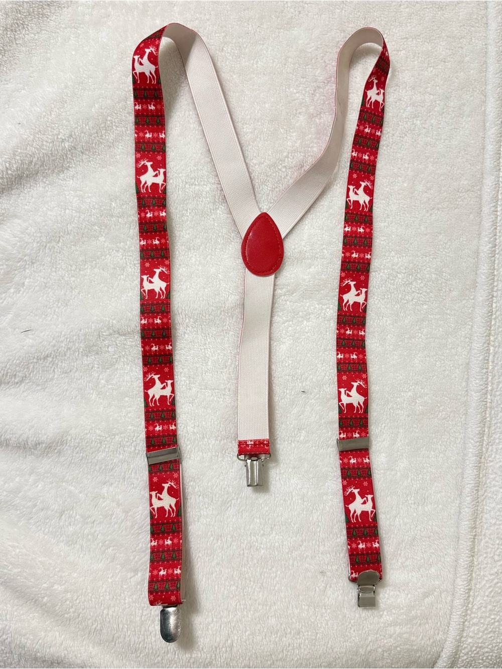 SPENCER’S Christmas Holiday Reindeer Suspenders 18+